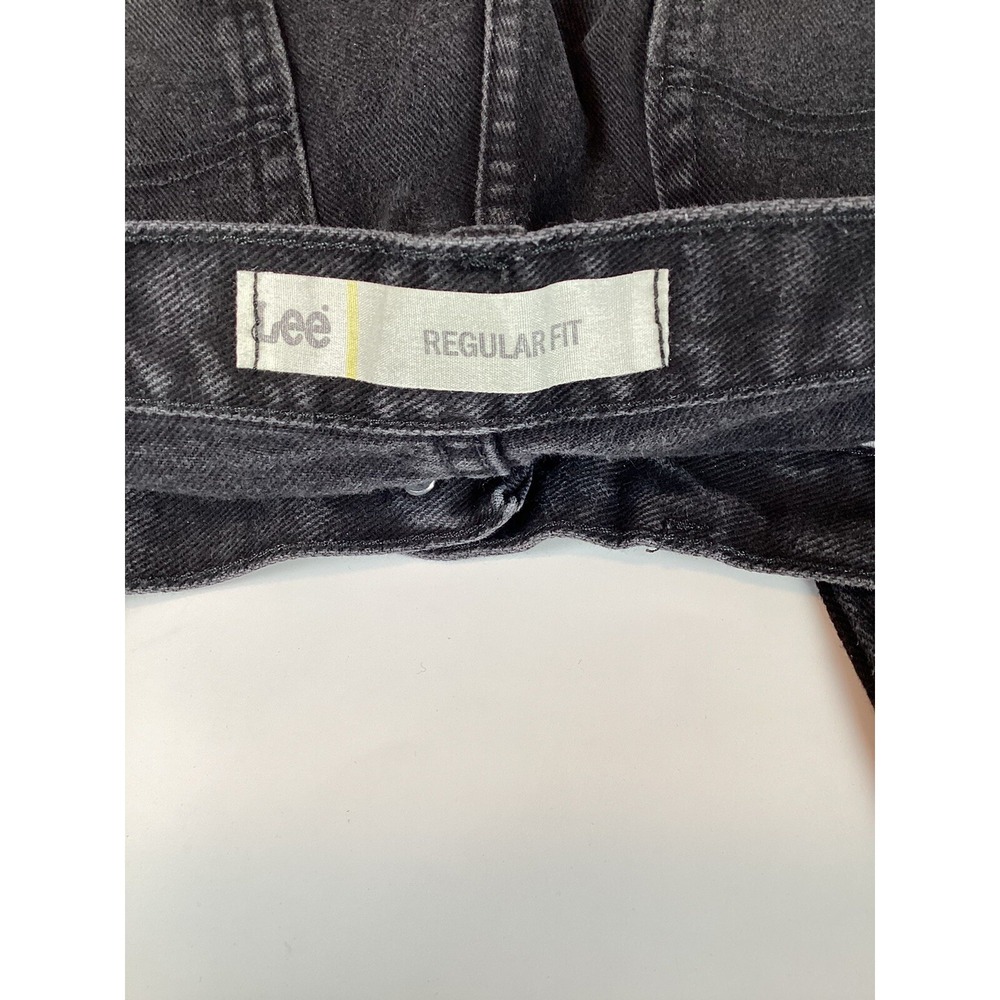Lee Jeans Mens 38x32 Black USA Denim Regular Fit Straight Leg Comfort Stretch - Picture 4 of 8